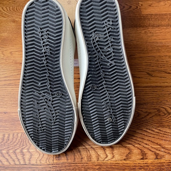 White Low-Top Sneakers with Perforated Pattern - Picture 6 of 10